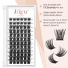 Higu clace Lash Clusters, 72pcs DIY Eyelash Extensions D Curl