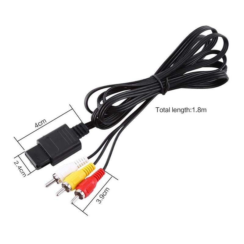 Zerone Cable compuesto AV de 1,8 metros compatible con consola