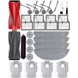 25 Pack Accessories Kit for Roborock Saros 10/G30, 1 Dual Main Brush, 1 High-Speed Clean, 4 Hepa Filter, 8 Mop Pads, 4 Side Brush, 4 Dust Bags 1 Cleaning Brush, 1 Screwdriver