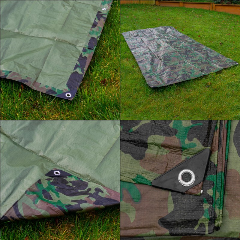 Waterproof camouflage tarpaulin/ground cover sheet/army basha tarp ideal for birdwatching,tent