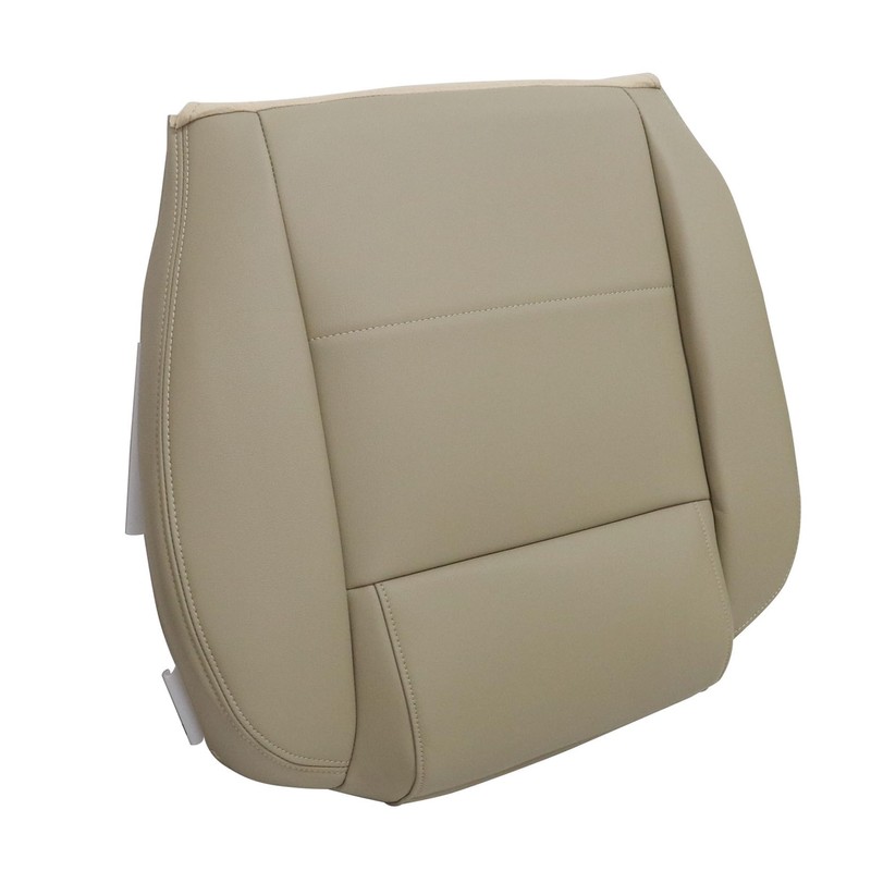 AOUTTUOA Driver Side Bottom Leather Non-Perforated Seat Cover Tan Compatible