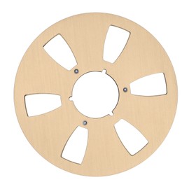 1/4 10.5 Inch Empty Tape Reel 6 Hole Aluminum Alloy Universal Open Reel Sound Tape Empty Reel for BASF for NAB Reel to Reel Tape Gold