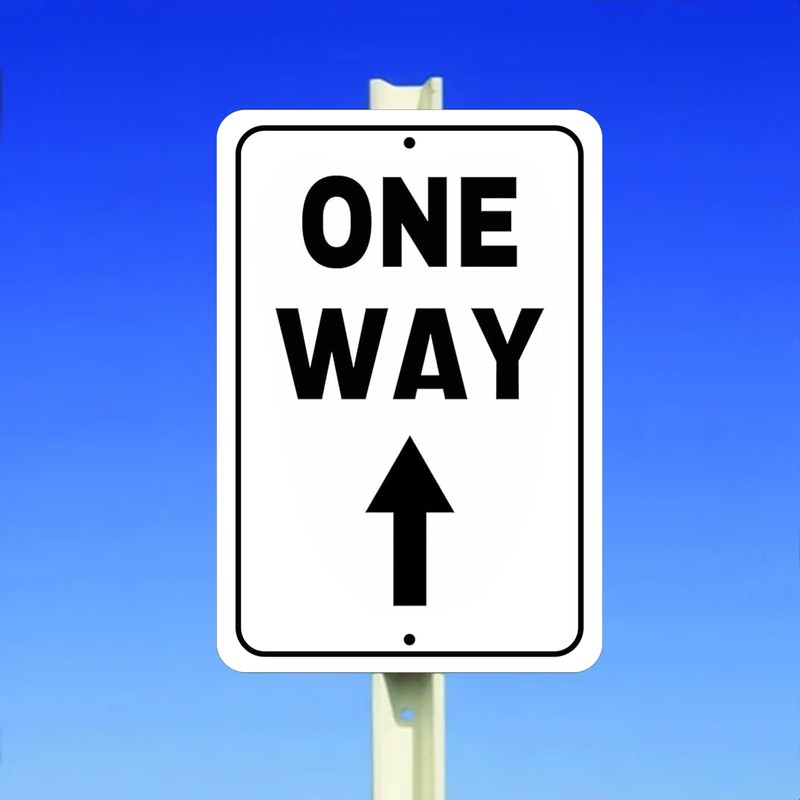 One Way Arrow Sign Street Metal Signs Road Wall Decor