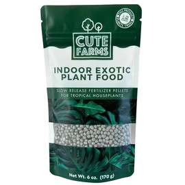 Indoor Exotic Slow Release Fertilizer Pellets for Indoor and Outdoor Plants (6 oz) Resealable Bag
