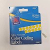 Avery Permanent Self-Adhesive Round Color-Coding Labels 1/4" dia Yellow 5792
