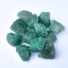 Erliway Erliway 1.25-2" Green Strawberry Quartz Raw Crystals, Natural Rough Green Strawberry Quartz Stone, Healing Stones for Fountain Rock, Home Decor Meditation Energy Balancing Wire Wrapping Reiki