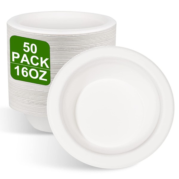 greensight Disposable Paper Bowls 470 ml Made of Sugar Cane