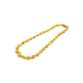 Baltic Amber Necklace 12.5 inches Unisex Amber Jewelry - Amber Beads Necklace (Cognac, Olive)