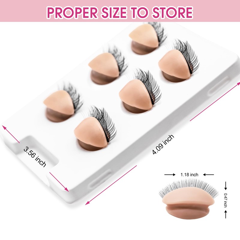 Miuffue 3 Pairs 2 Layers Eyelash Practice Eyelids for Mannequin