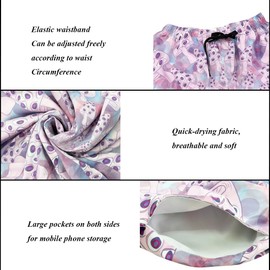 Wdpsuxin Men's Swim Trunks,Quick Dry Beach Mushroom Bathing Suit Athletic Board Shorts with Compression Liner and Pockets Medium