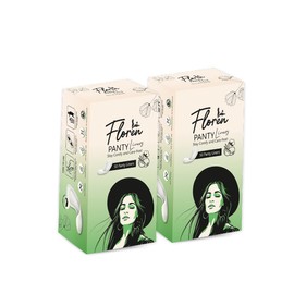 FLOREN Panty Liners | Curvy Design for Extra Comfort | Cottony-Soft Surface with 185mm Wide Optimal Coverage (50 Liners) - Pack of 2