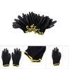 Black Color Nylon PU Safety Palm Coating Work Gloves Yellow