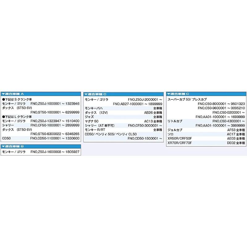 キタコ(KITACO) ピストンキット(75cc/LIGHT) モンキー(MONKEY)等 スチールシリンダー 350-1123480