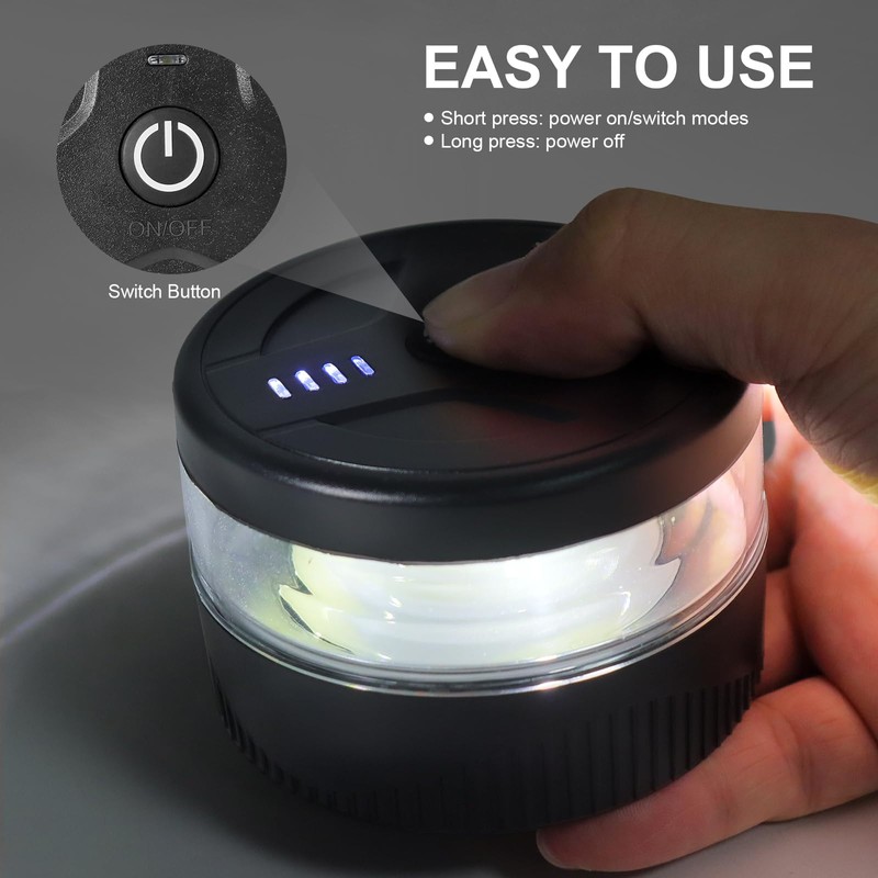 Magnetic Wireless Beacon Light, USB-C Rechargeable LED Strobe Lights for