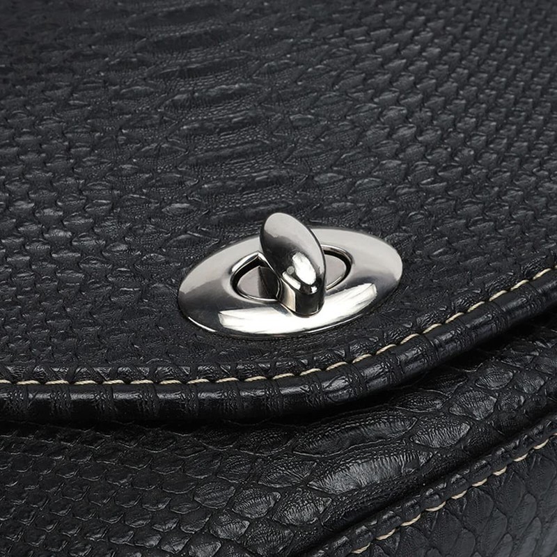 TOTMOX PU Leather Motorcycle Left and Right Saddle Bags, Large