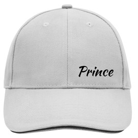 Huuraa Cap Hat Prince Lettering Unisex Cap Size with Motif for All Princes Gift Idea for Friends and Family, Dark grey/white