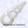 M7 White Nylon Black White Washers Flat Form A (Pack
