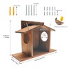 Squirrel Feeder, Wood Squirrel Feeders for Outside Winter, Wooden Chipmunk