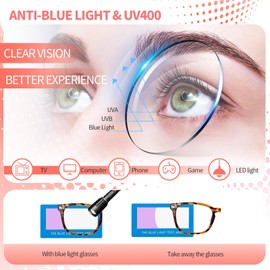 GGSTDDUP 4 Pack Progressive Multifocus Reading Glasses for Men Women Spring Hinge Square Oprah Style Blue Light Blocking Readers,2.0