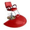 Rhino Hide Salon Mat 3' x 4.5' (Semi Circle, Red
