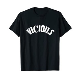 The Word Vicious in Punk Style Letters T-Shirt