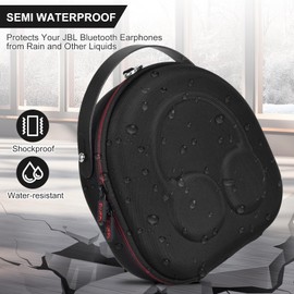 ZUJFPL EVA Hard Case for JBL Tune 710BT, JBL Tune 720BT, JBL Tune 770NC, for Sony WH-CH710N/WH-CH720N/WH-CH702N Noise Canceling Wireless Headphones, Premium Travel Protective Storage Bag - Black