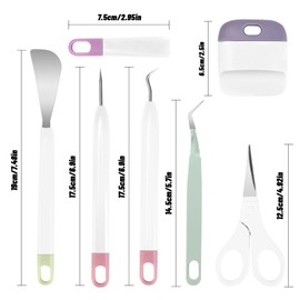 Kasanni Plotter Accessories 6 Pieces Weeding Tool Plotter DIY Plotter Tool for Scrapbooking, Silhouette, HTV, Embossing, Labelling, Labels Weeding Tool Plotter Accessories
