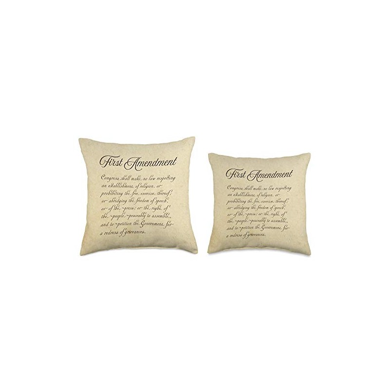 First Amendment United States Constitution Throw Pillow