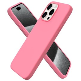 ORNARTO Funda compatible con iPhone 15 Pro Max de 6.7 pulgadas, silicona lquida delgada de 3 capas de gel suave con cubierta completa de goma...      
