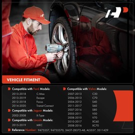 A-Premium Front ABS Wheel Speed Sensor Compatible with Ford, Jaguar, Lincoln & Volvo Models - Escape, Focus, X-Type, MKC, XC60, S60, XC70, S80, C70, C30, S40, V50, V70, C-Max & More - #8M5T2B372AA