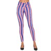 sissycos Women's American Falg Crossover Leggings High Waisted Star Printed