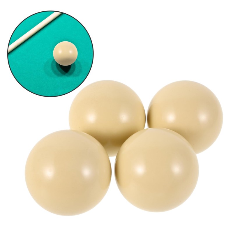 Mipcase 4pcs White Billiard Cue Balls for Beginners Durable Pool