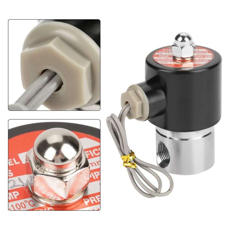 3/8" DC 12V Stainless Steel 304 Normally Closed Electric Solenoid