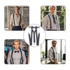XDGBGFN Men's Bow Tie Braces Set with Three Clips Braces