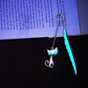 Metal Bookmarks with Chain,Unique Glow in The Dark Bookmark,Inspirational Book