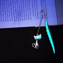 Metal Bookmarks with Chain,Unique Glow in The Dark Bookmark,Inspirational Book Markers for Book Lovers Delicate Gifts