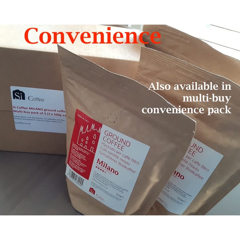 Si Sogno MILANO ground coffee Premium Italian blend, for cafetiere