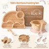 Bamboo Suction Plates Bowls Set for Baby Toddler - Includes