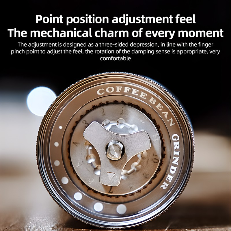 Manual Coffee Bean Grinder 12 Coarseness Settings CNC Stainless Steel