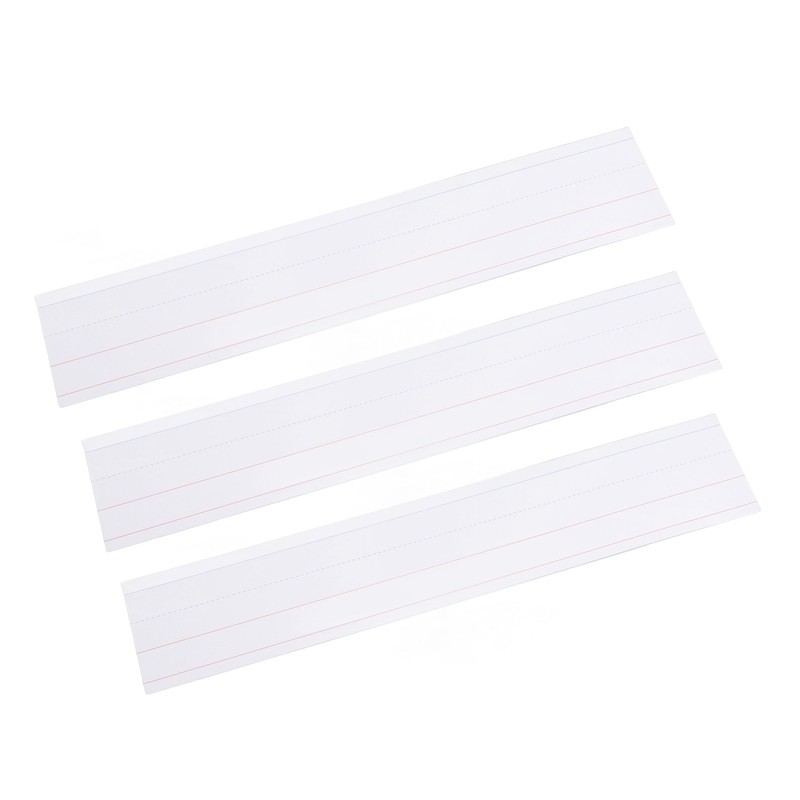 50pcs Dry Erase Sentence Strips Reusable White Lined Writing Sentence