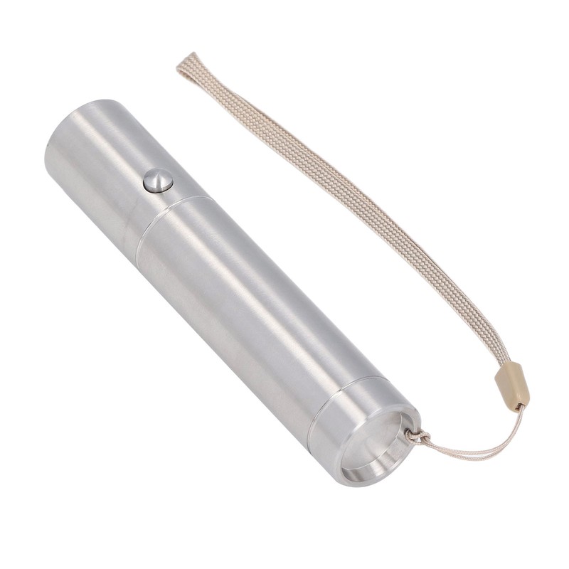 Mini Stainless Steel Flashlight 3 Mode Pocket LED Torch Handheld