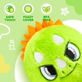 PlayZap Plush Bouncy Balls for Kids & Toddlers - 3" Large Safe Size - Toddler Toys Stuffed Animals -Indoor Outdoor Games - 3 Pack Bulk - Birthday Hallowwen Gift for Boys Girls 1-3 3-5 5-8 8-12