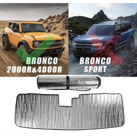 MABETT WINDSHIELD SUN SHADE FOR FORD BRONCO ACCESORIES 2021 2022 2023, INSULATE