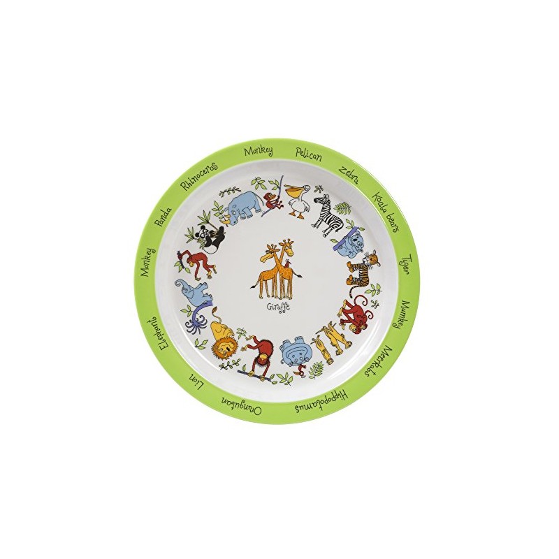 Tyrrell Katz Kids Jungle Printed Plate in Melamine - Dishwasher