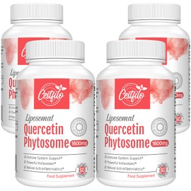 Liposomal Quercetin Phytosome 1600mg Per Serving, with Bromelain & Vitamin C, 20X Higher Absorption, 60 softgels (60 Count (Pack of 4))