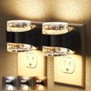 Briignite LED Night Light Plug into Wall[2 Pack] Dimmable Night