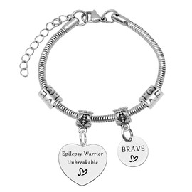 Epilepsy Awareness Gift Epilepsy Gifts for Women Epilepsy Warrior Gift Epilepsy Fighter Gift Epilepsy Warrior Unbreakable Jewelry Epilepsy Survivor Gift Inspirational Gift Christmas Birthday Gift