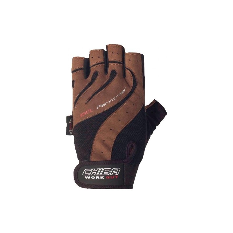 Chiba Men's Gel Performer Training Glove-Brown, Small