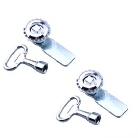 2 Pieces Electric Cabinet Lock, Electric and Gas Meter Box Lock with Square Socket, Zinc Alloy Gas Cabinet Lock for Elevator, Electric Meter Box