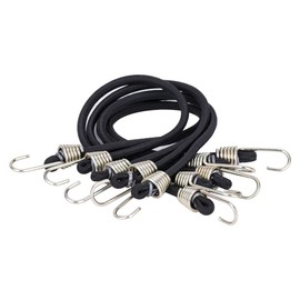 5pcs Elastic Bungee Cord Roof Rack Rope Luggage Straps with Hook for 1/10 RC Crawler Car Axial SCX10 TRX4 TRX6 Decorate (Black 5pcs)